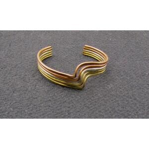 Vintage Taxco Mexican Copper and Brass Cuff Bracelet